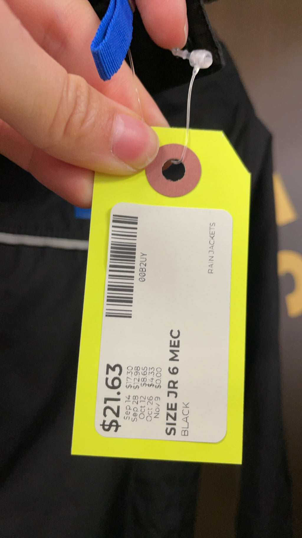 MEC Rain Jacket JR 6 Black