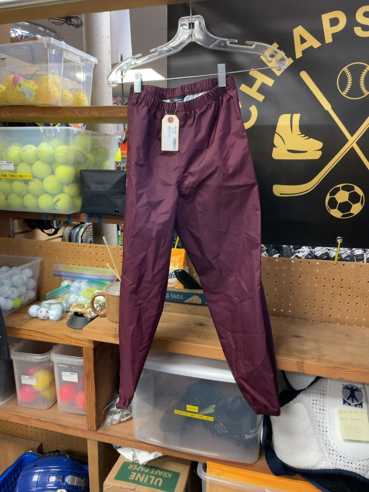 MEC Rain Pants JR 10 Maroon