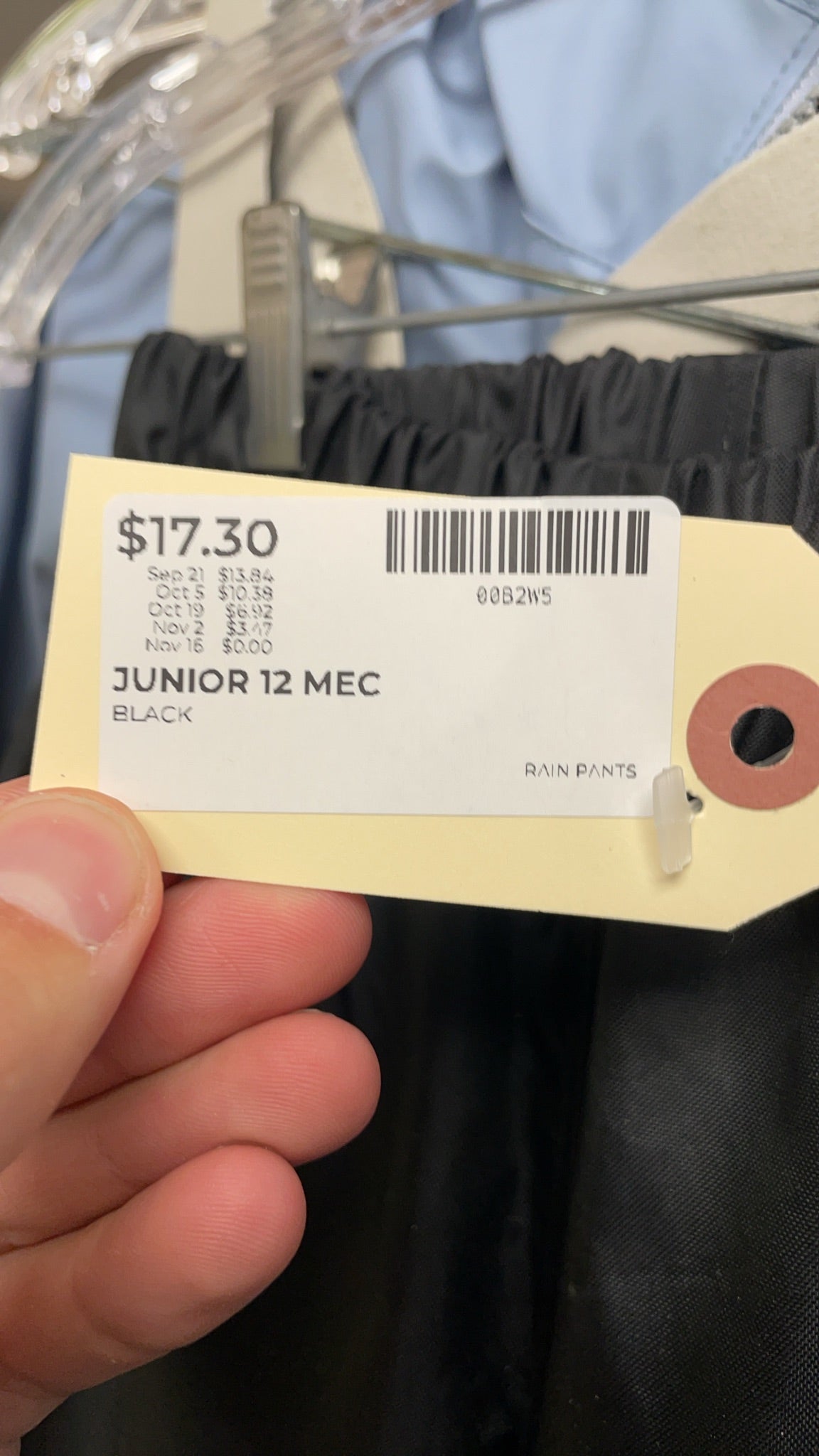 MEC Rain Pants Junior 12 Black