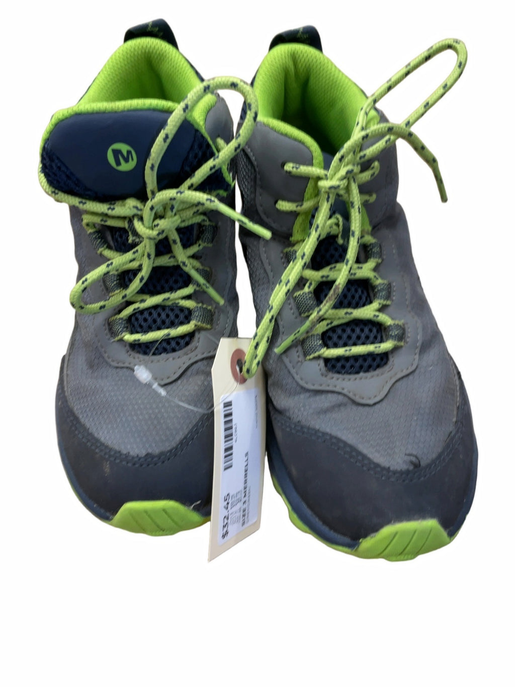 Merrell Hiking Boots Size 3 Grey/Green
