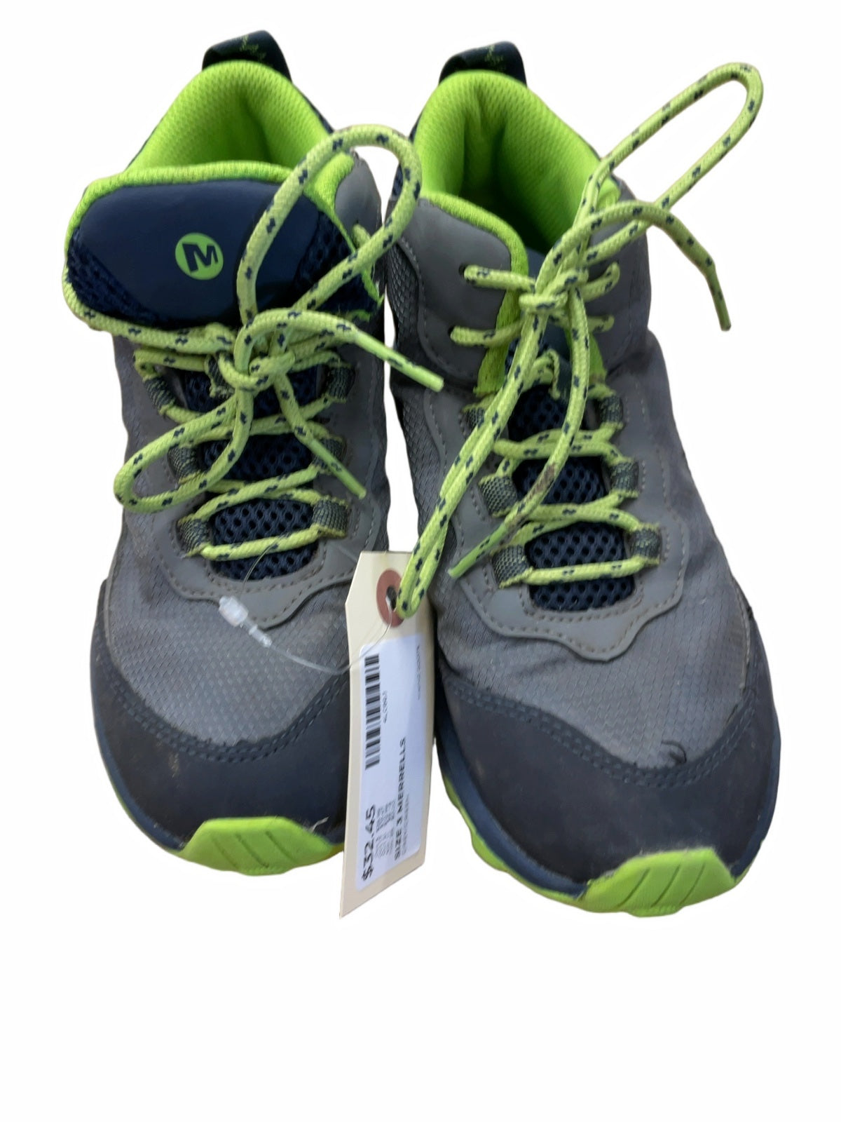 Merrell Hiking Boots Size 3 Grey/Green