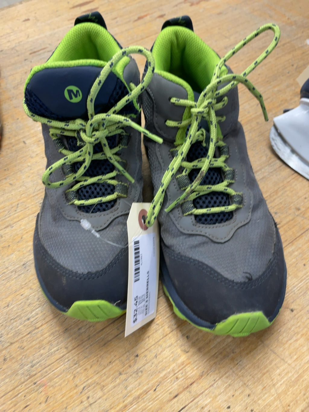 Merrell Hiking Boots Size 3 Grey/Green