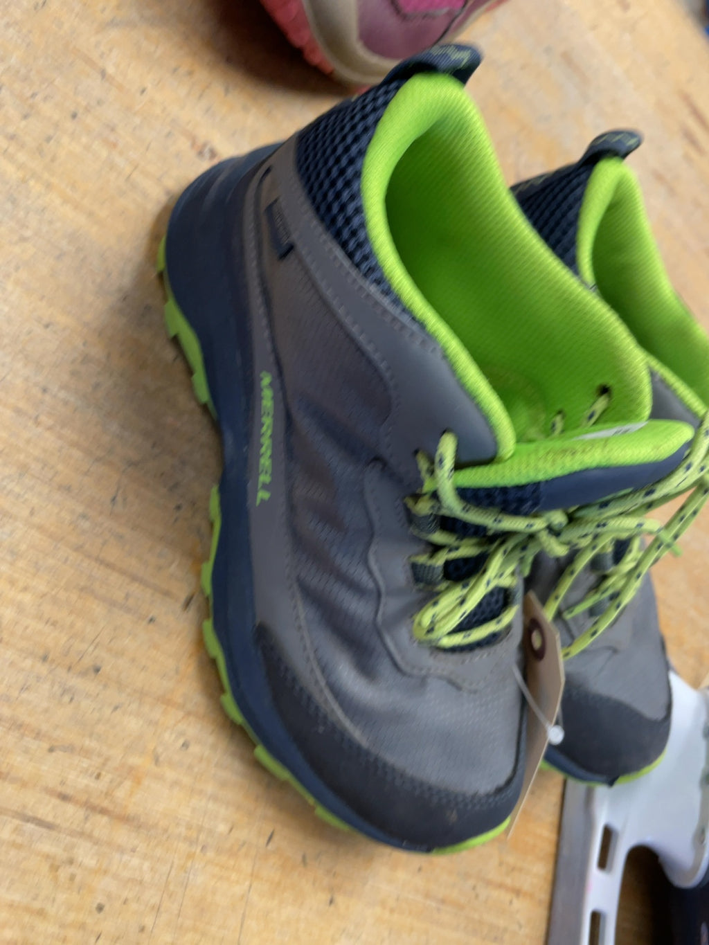 Merrell Hiking Boots Size 3 Grey/Green
