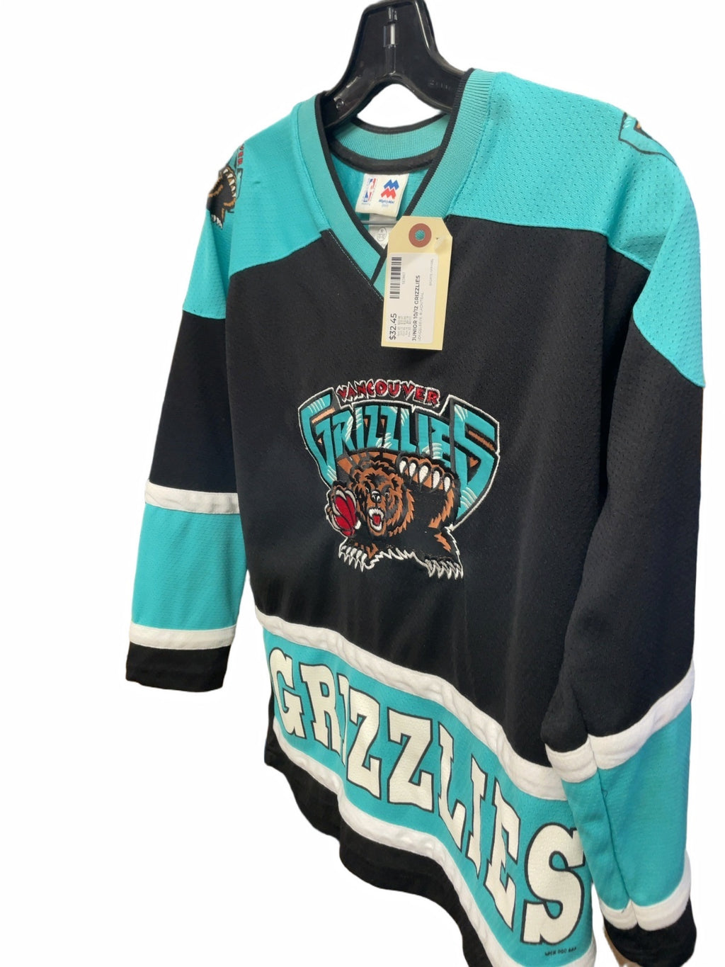 MightyMac Sports Vancouver Grizzlies Junior 10/12 Longsleeve Jersey