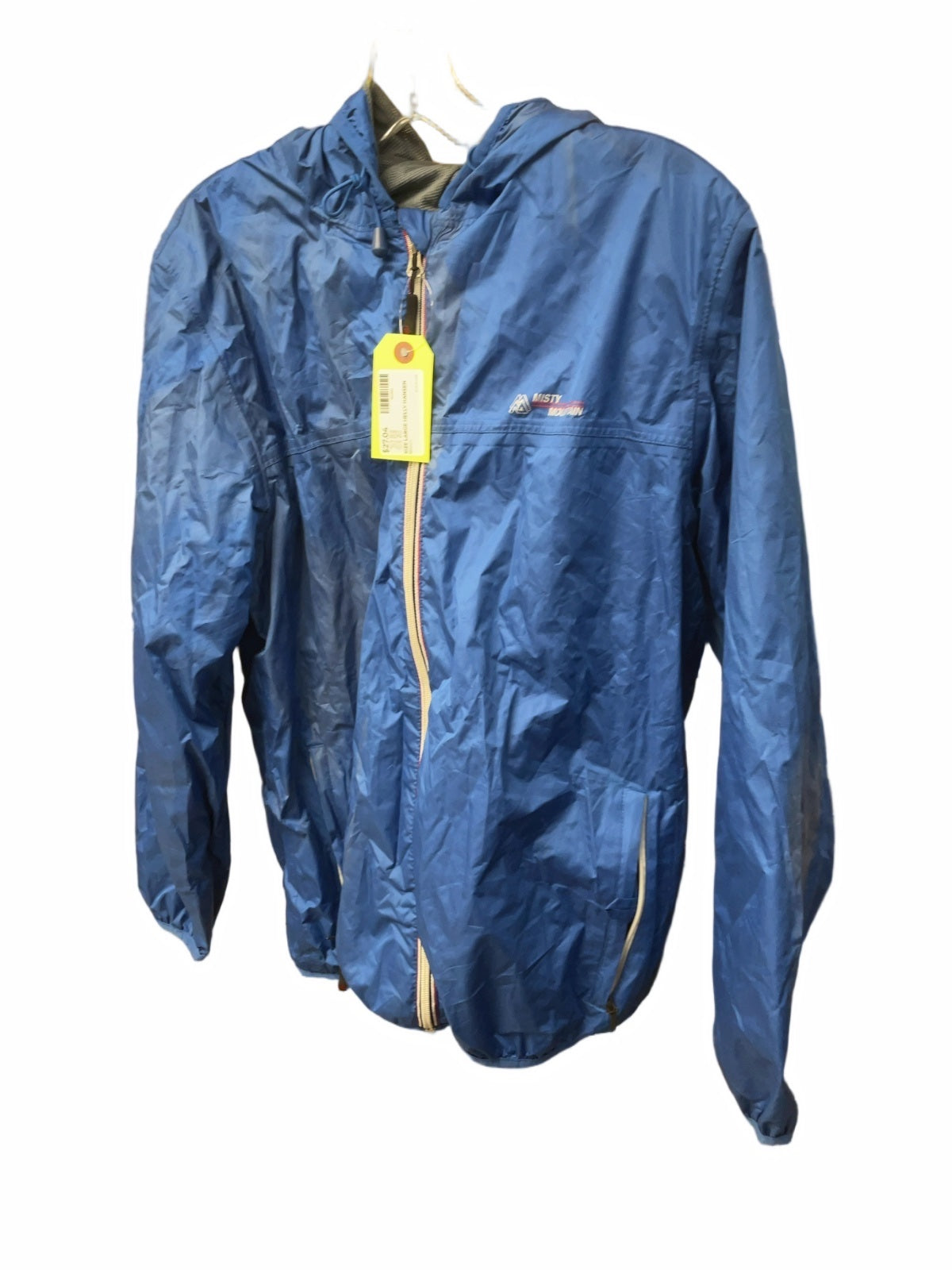 Misty Mountain Technical Performance Size L Blue Hooded Windbreaker