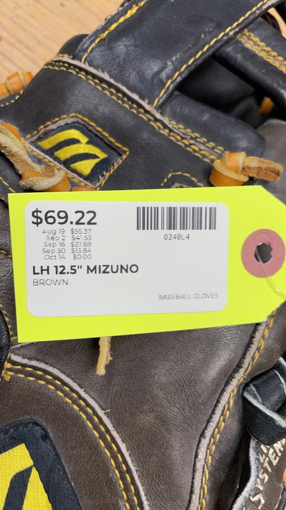 Mizuno LH 12.5" Baseball Glove - Brown