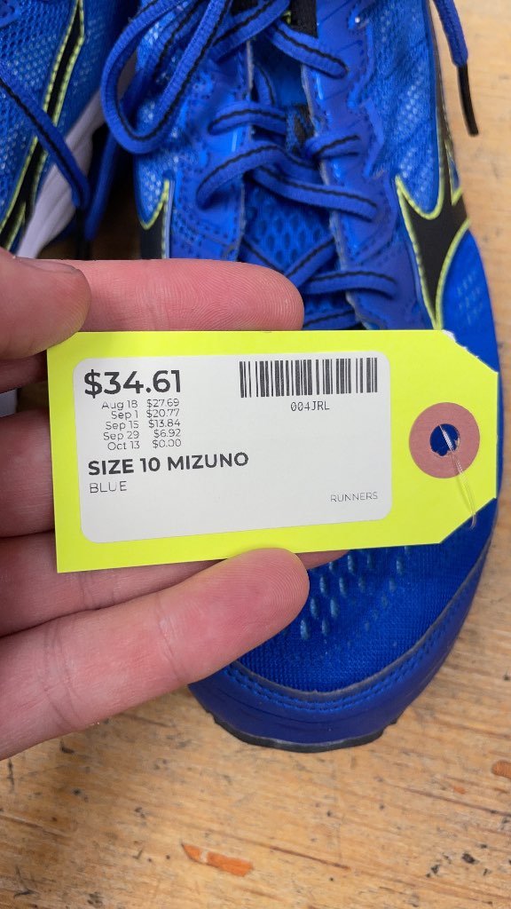 Mizuno Wave Rider Running Shoes - Size 10 - Blue