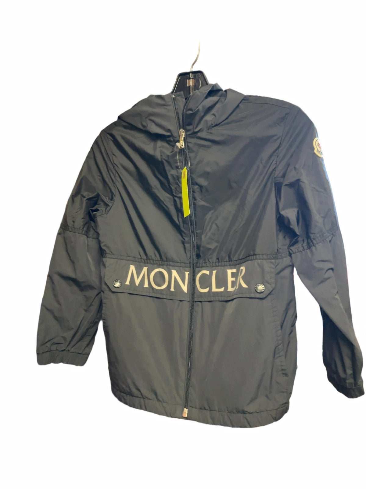 Moncler Rain Jacket Size JR 8 Black