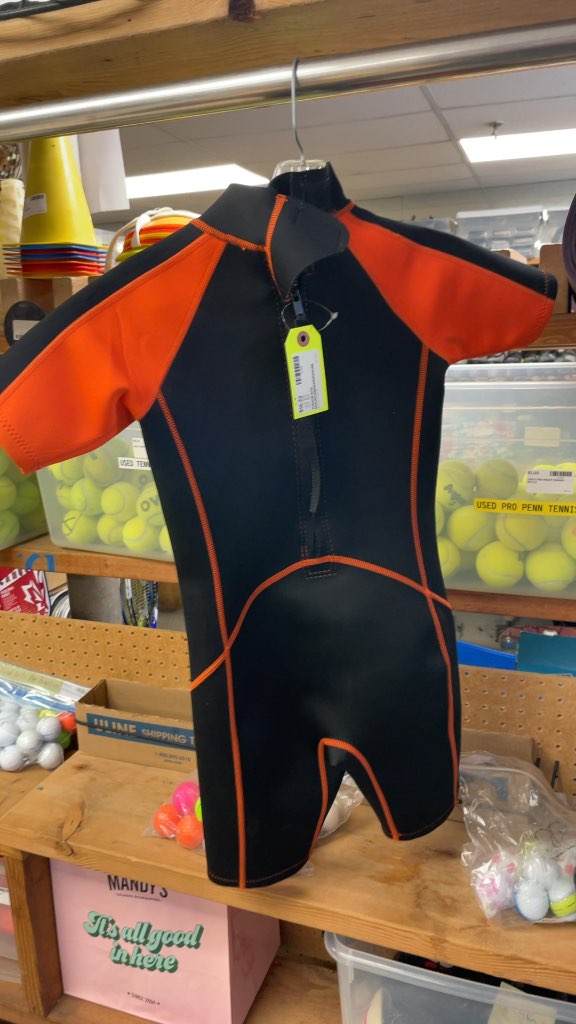 Mountain Warehouse Junior 9/10 Wetsuit - Black/Orange