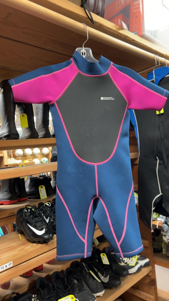 Mountain Warehouse Junior Shorty Wetsuit - Pink/Blue - Size 7/8