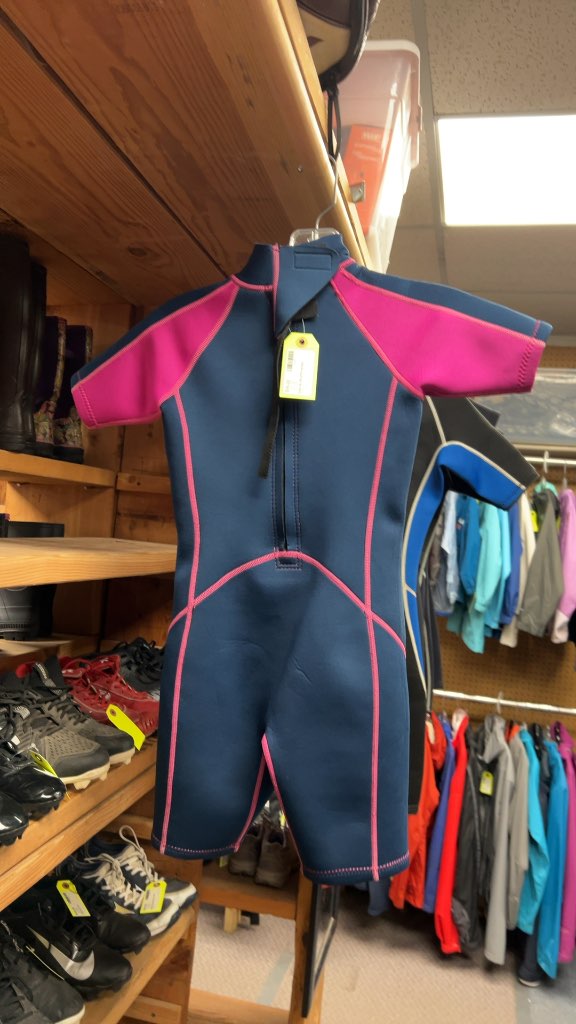Mountain Warehouse Junior Shorty Wetsuit - Pink/Blue - Size 7/8