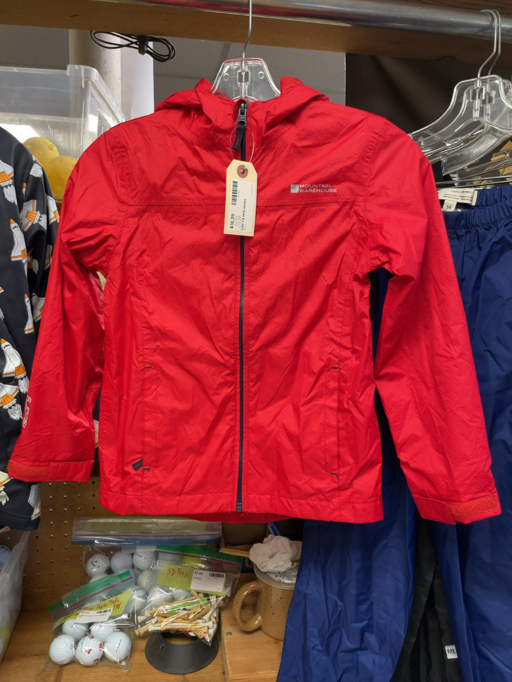 Mountain Warehouse Rain Jacket Size 7-8 Red
