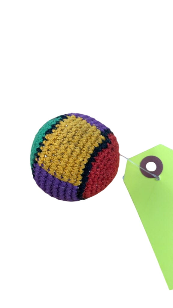 Multi-color Crocheted Hacky Sack Footbag