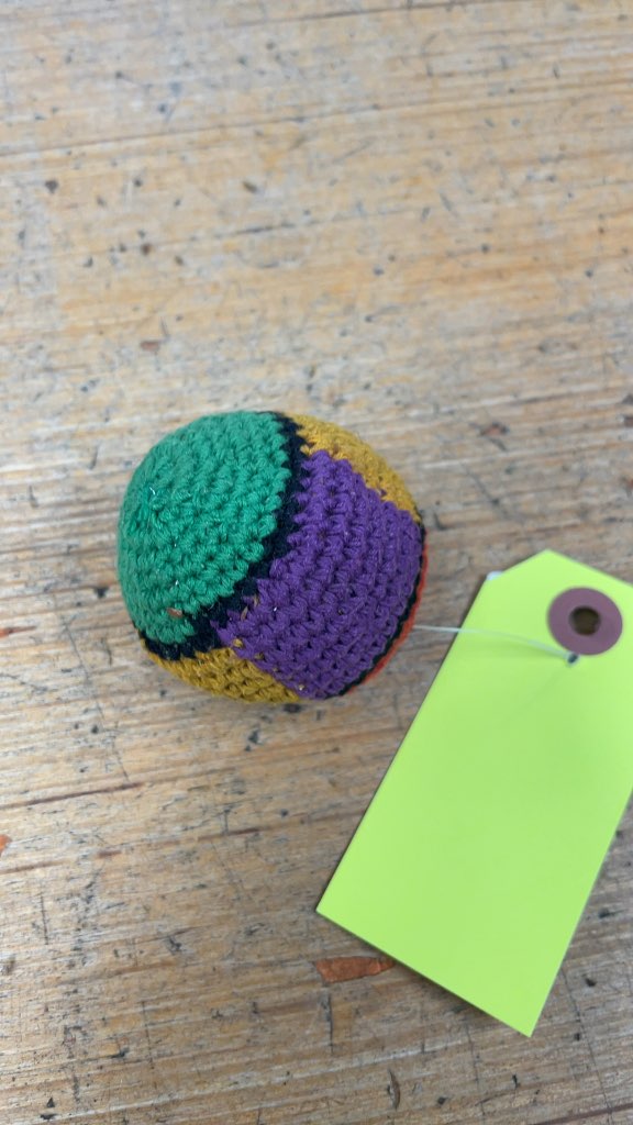Multi-color Crocheted Hacky Sack Footbag
