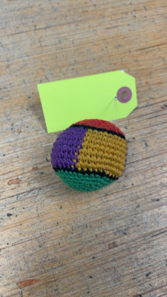 Multi-color Crocheted Hacky Sack Footbag