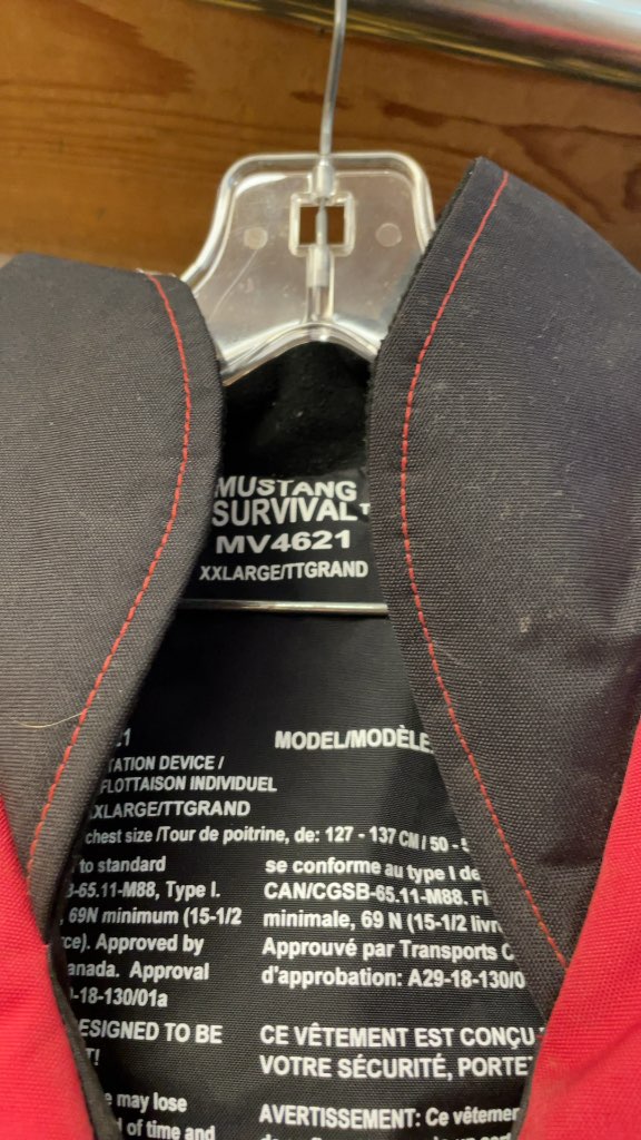 Mustang Survival MV4621 Life Jacket - Adult XXL - Red