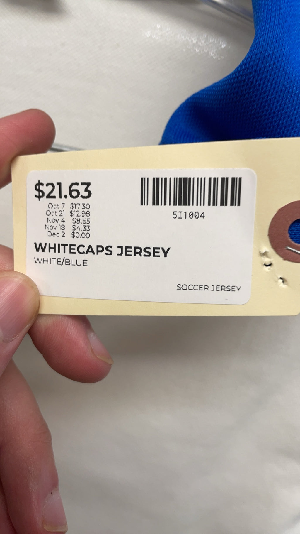 NASL Vancouver Whitecaps Vintage Jersey Size M White/Blue