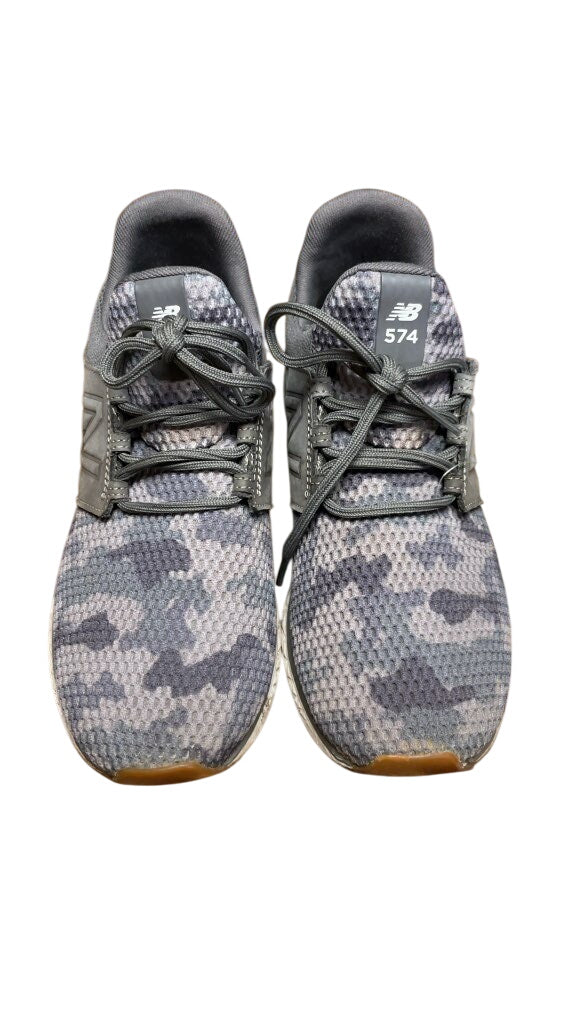 New Balance 574 Grey Camo Runners - Size 7.5