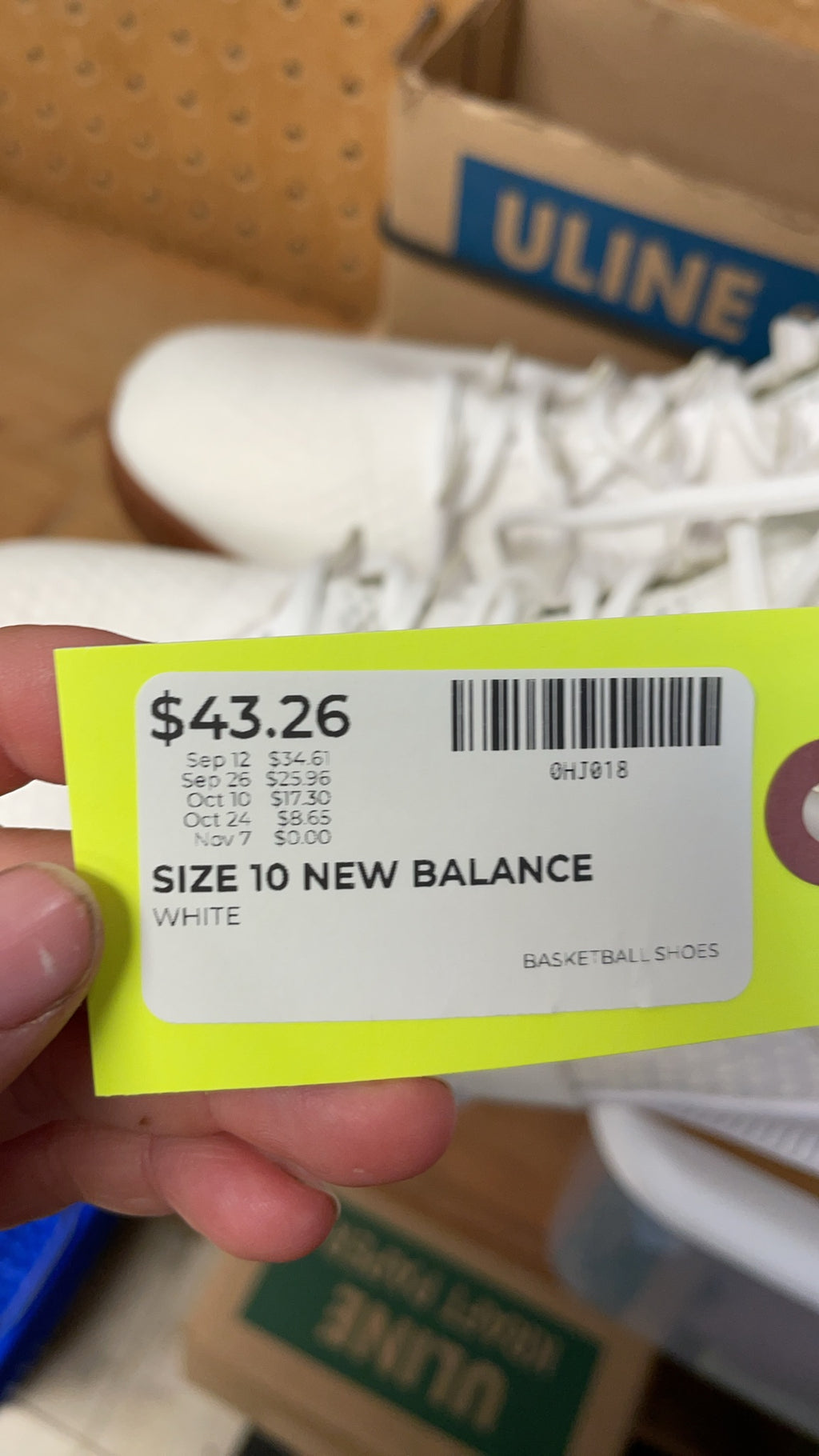 New Balance FuelCell Size 10 White Basketball Shoes