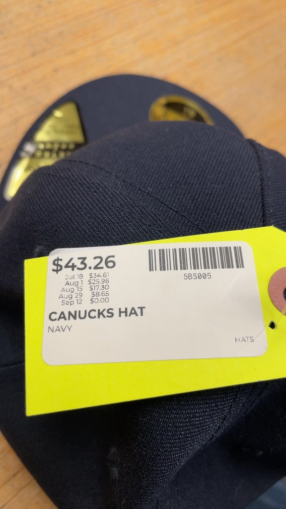 New Era Vancouver Canucks 59FIFTY Retro Crown Hat - Navy - Size 6 7/8