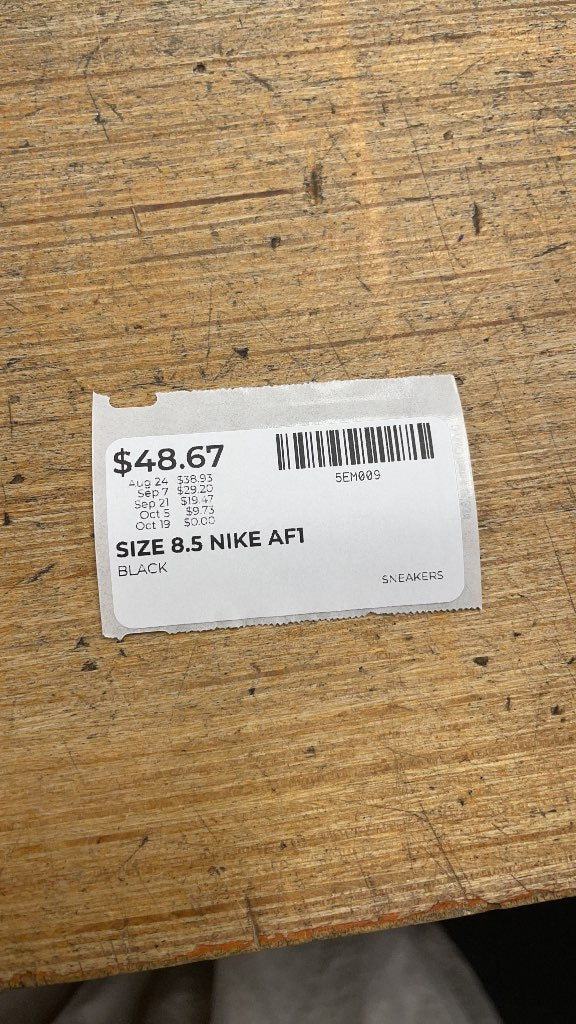 Nike Air Force 1 Low Black Size 8.5