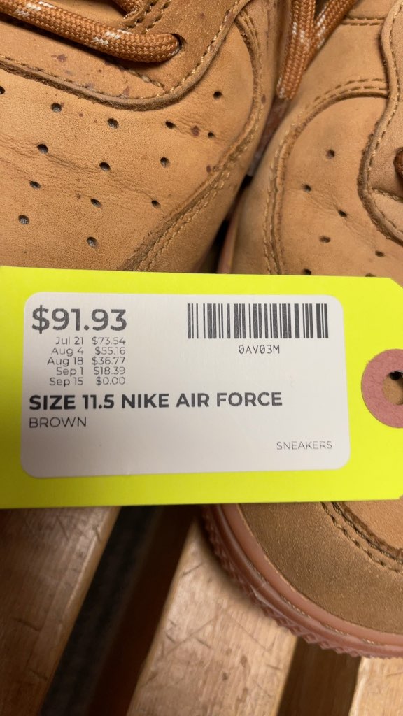 Nike Air Force 1 Mid Brown - Size 11.5