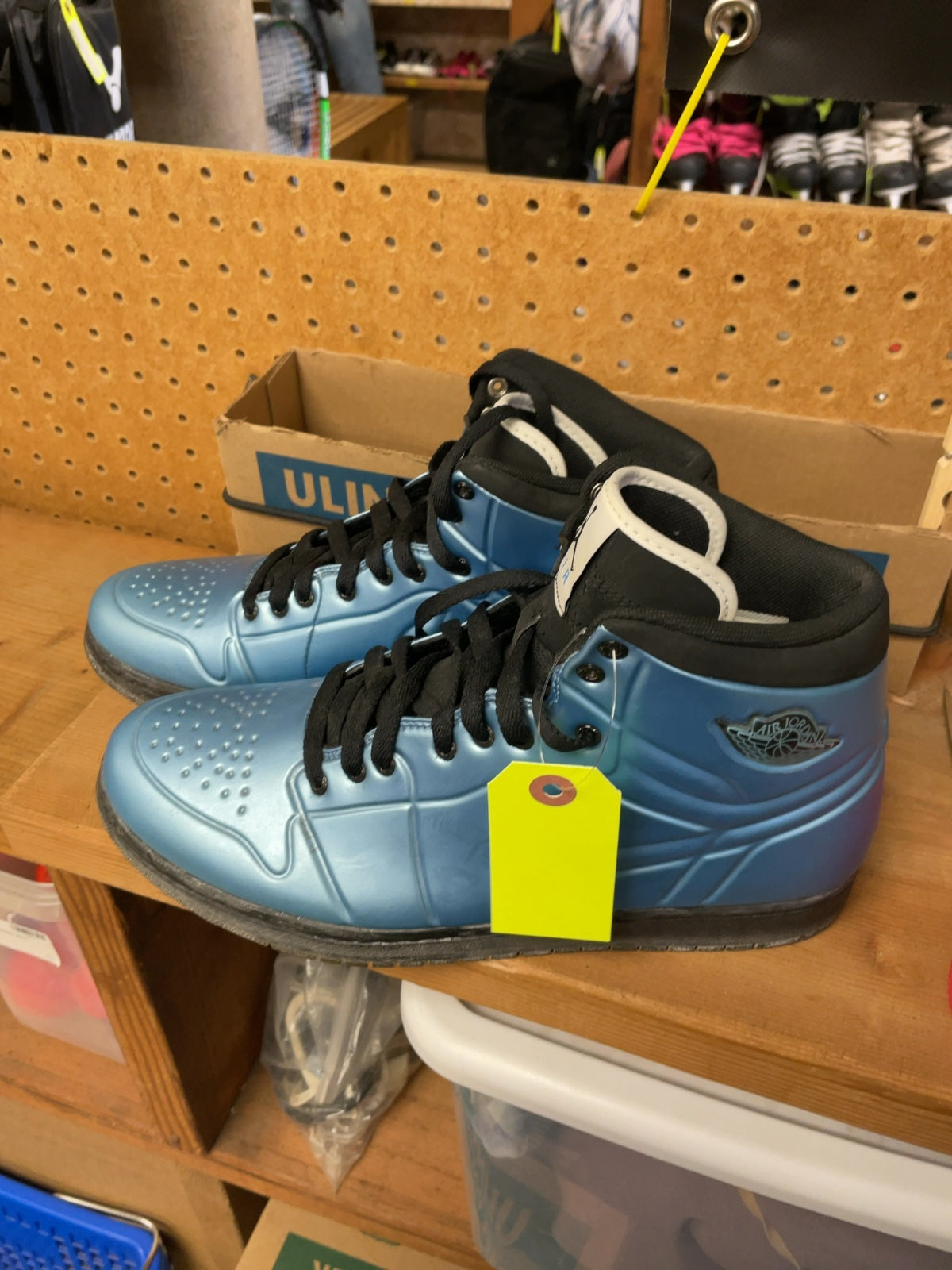 Nike Air Jordan 1 Anodized Size 10 Blue Basketball Shoes