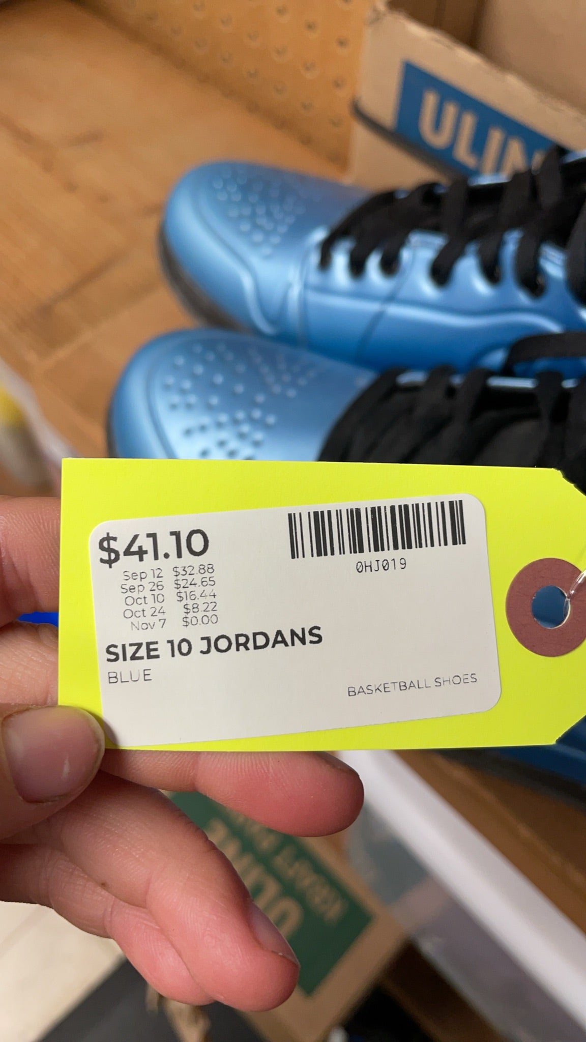 Nike Air Jordan 1 Anodized Size 10 Blue Basketball Shoes