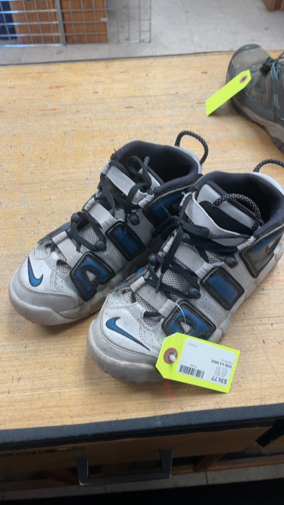 Nike Air More Uptempo Grey/Blue Size 4.5