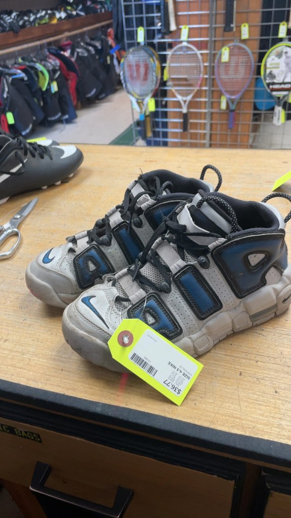 Nike Air More Uptempo Grey/Blue Size 4.5