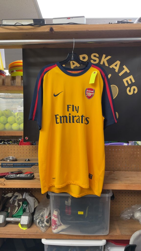 Nike Arsenal FC Fly Emirates Soccer Jersey - Orange/Yellow
