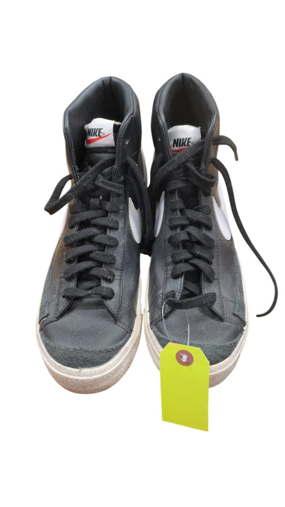 Nike Blazer Mid '77 High-Top Sneakers - Black/White - Size 10