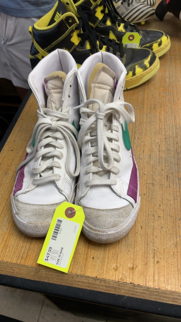 Nike Blazer Mid '77 White/Multi-Color High Top Sneakers - Size 10