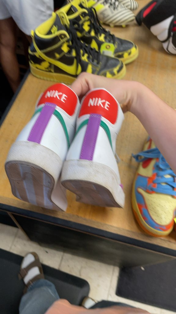 Nike Blazer Mid '77 White/Multi-Color High Top Sneakers - Size 10