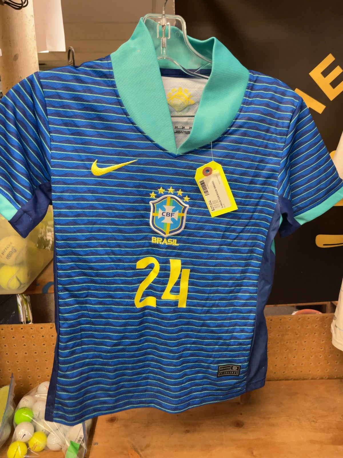 Nike Brazil Ederson #24 Soccer Jersey Size 24