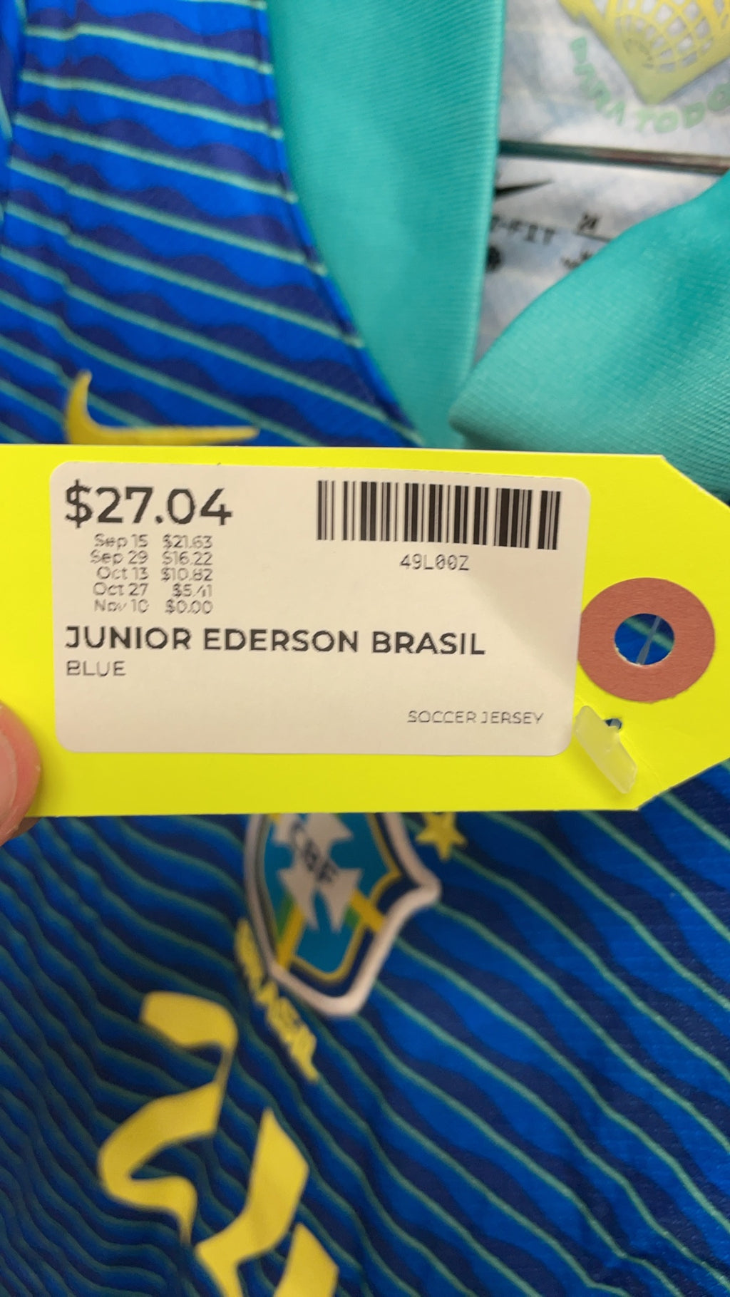 Nike Brazil Ederson #24 Soccer Jersey Size 24