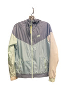 Nike Colorblock Windrunner Rain Jacket - Blue/Mint/White - Size Small