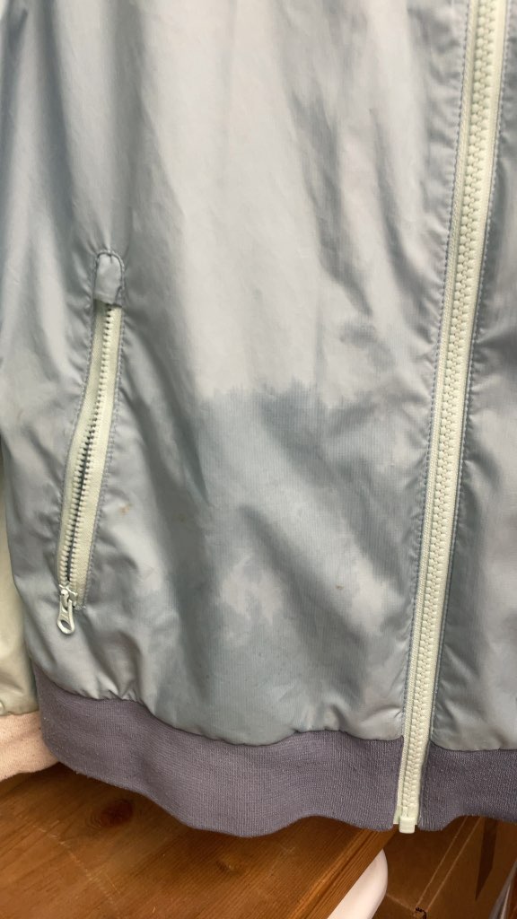 Nike Colorblock Windrunner Rain Jacket - Blue/Mint/White - Size Small