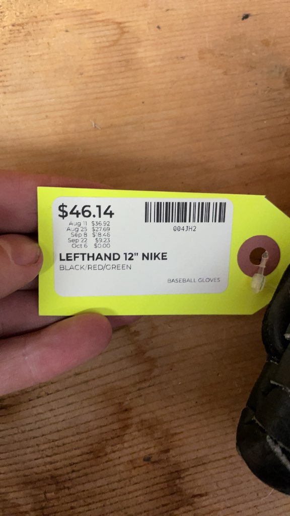 Nike DE Edge 12" Left Hand Baseball Glove