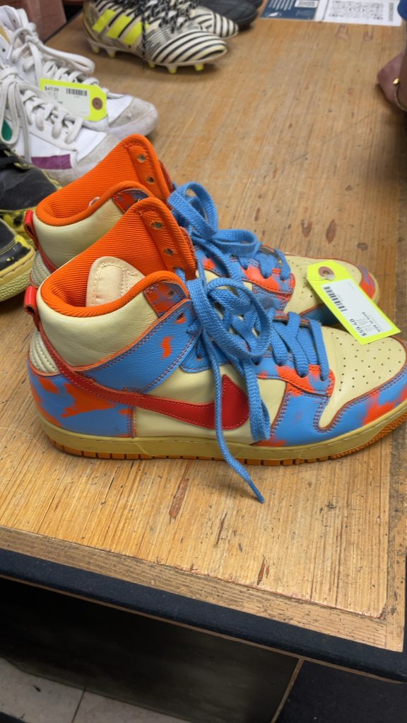 Nike Dunk High Size 10 Orange/Blue