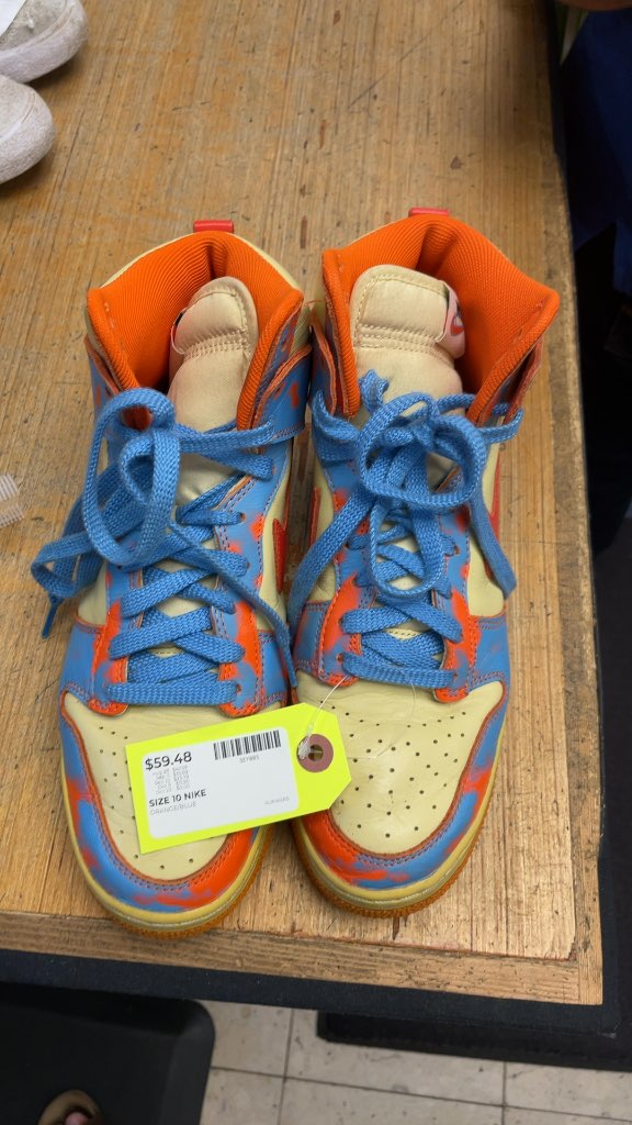 Nike Dunk High Size 10 Orange/Blue
