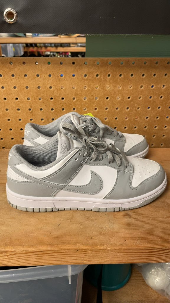 Nike Dunk Low Grey/White Sneakers - Size 9