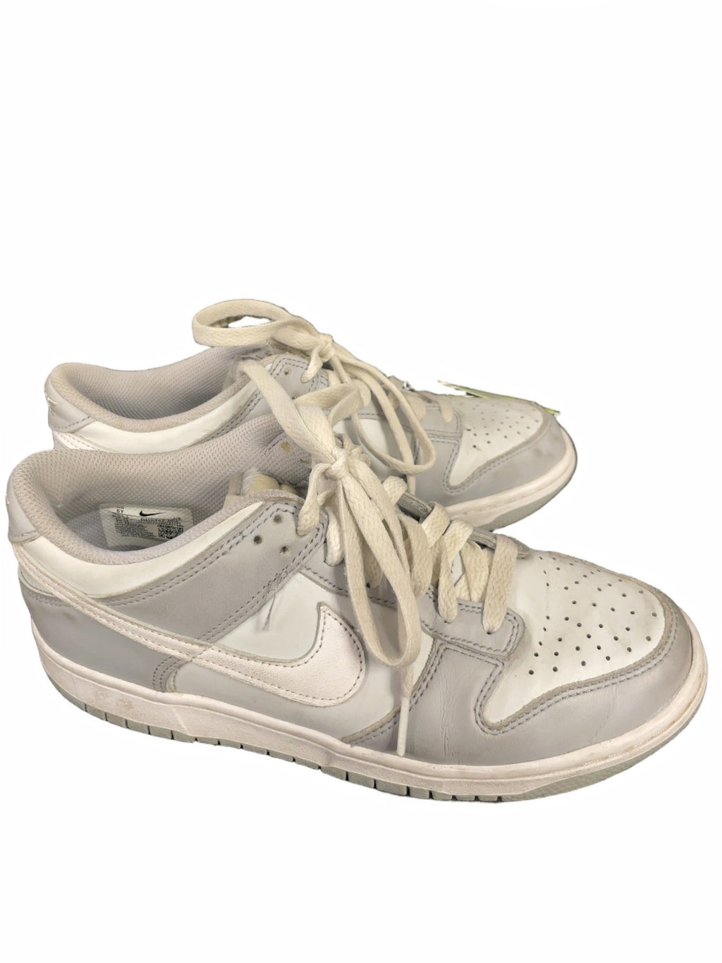 Nike Dunk Low Grey/White Sneakers - Youth Size 6Y