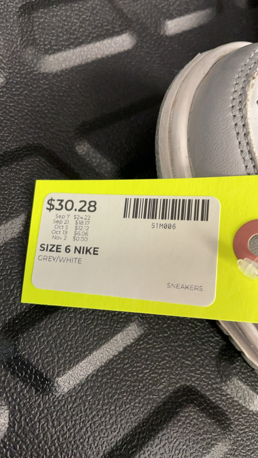 Nike Dunk Low Grey/White Sneakers - Youth Size 6Y