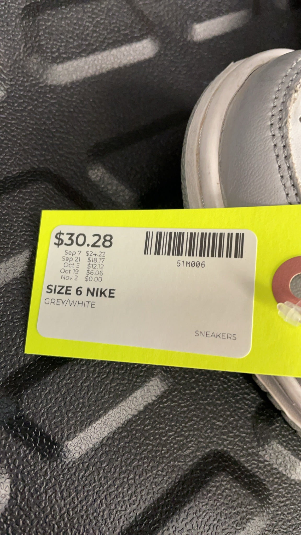 Nike Dunk Low Grey/White Sneakers - Youth Size 6Y