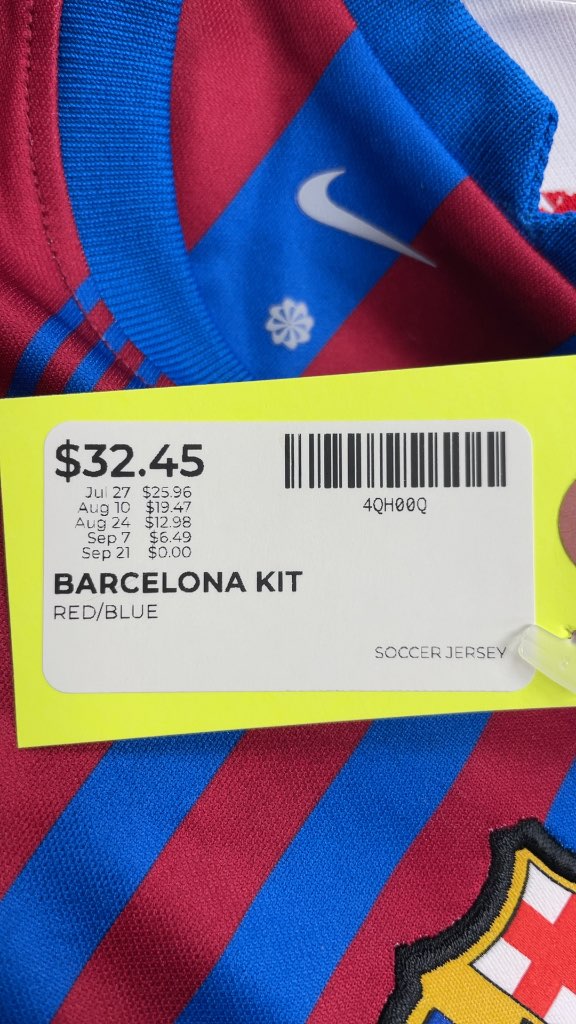 Nike FC Barcelona Soccer Jersey - Red/Blue