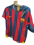 Nike FC Barcelona Soccer Jersey Size S Red/Blue Stripes
