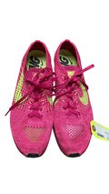 Nike Flyknit Racer Running Shoes - Pink/Yellow - Size 9