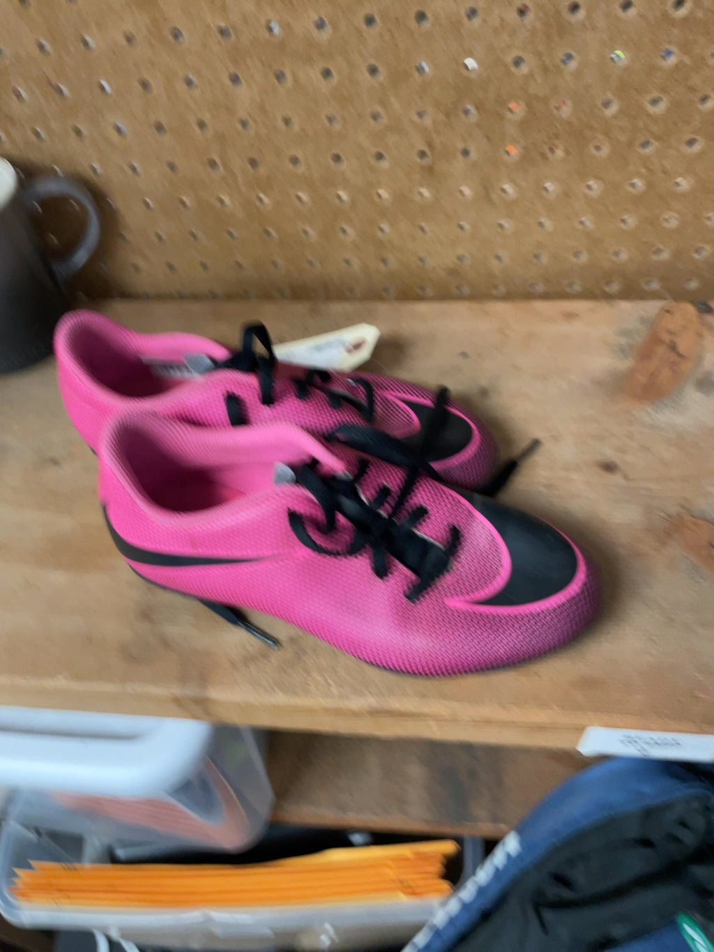 Nike Hypervenom Size 3 Pink Soccer Cleats