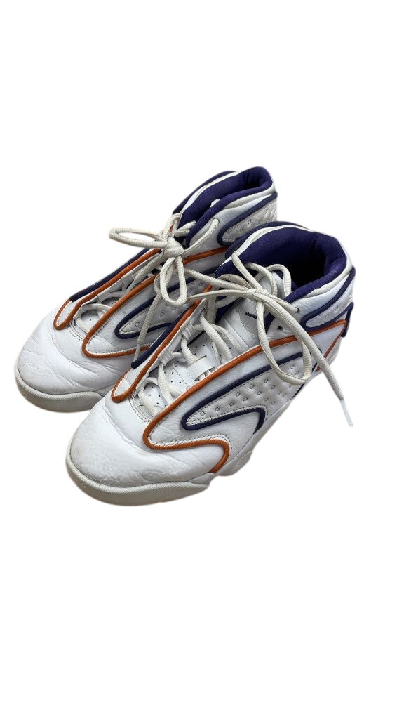 Nike Jordan Women's OG Sneakers - White/Orange/Purple - Size 7.5
